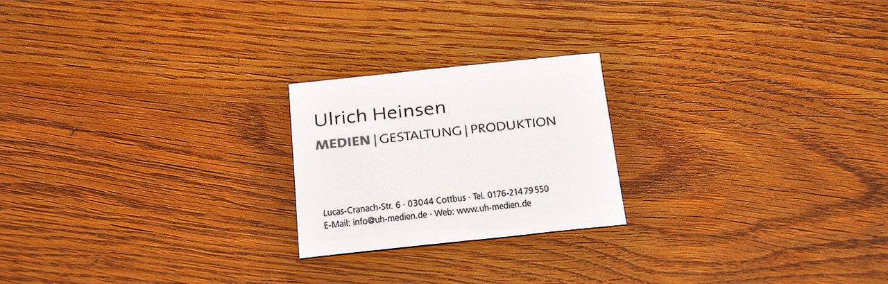 Visitenkarte Ulrich Heinsen Grafiker